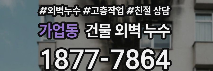 가업동 건물 외벽 누수