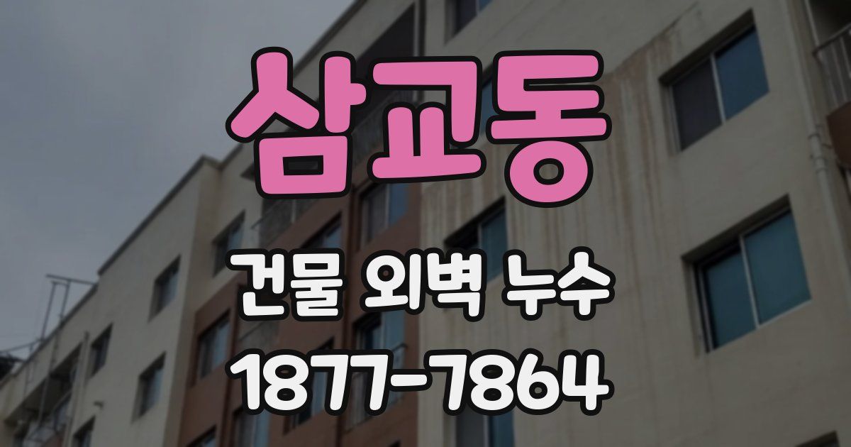 삼교동 건물 외벽 누수