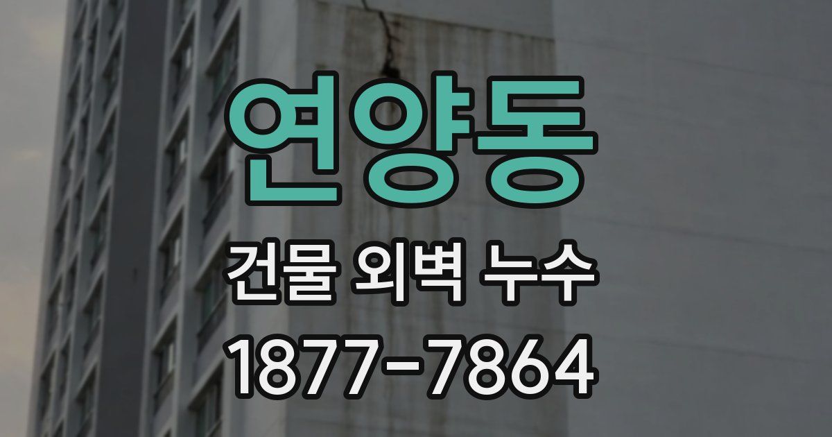 연양동 건물 외벽 누수
