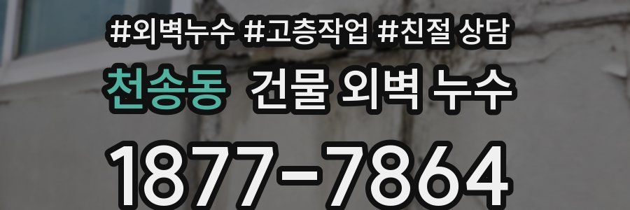 천송동 건물 외벽 누수