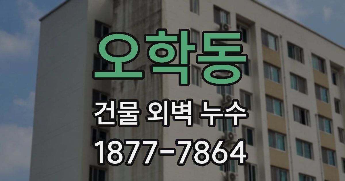 오학동 건물 외벽 누수
