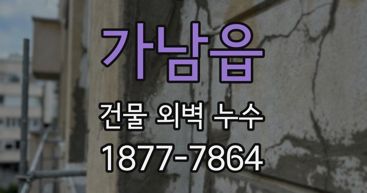 가남읍 건물 외벽 누수