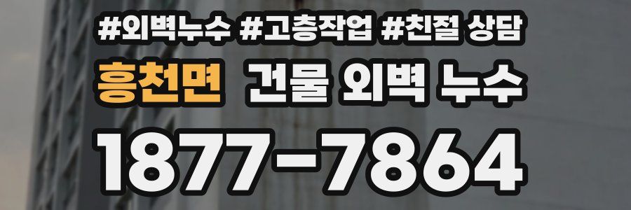 흥천면 건물 외벽 누수