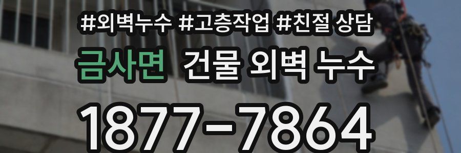 금사면 건물 외벽 누수