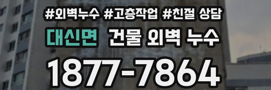 대신면 건물 외벽 누수