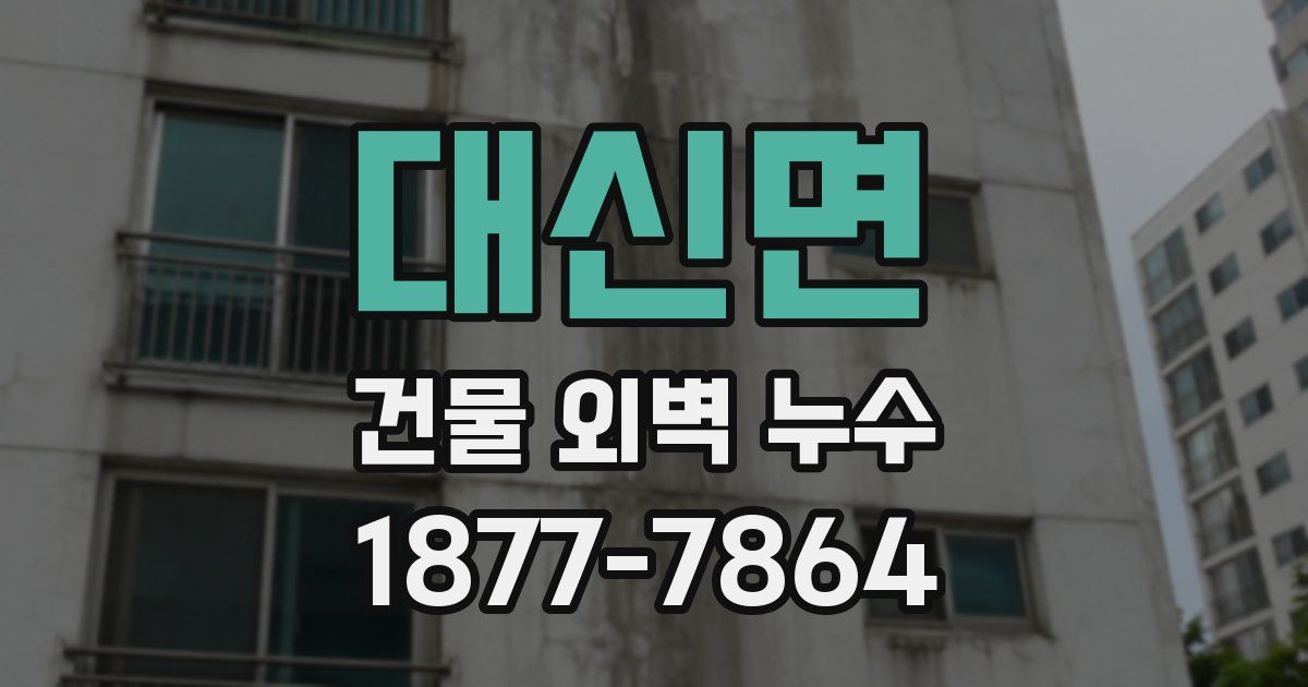 대신면 건물 외벽 누수