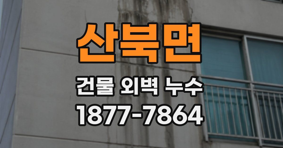 산북면 건물 외벽 누수