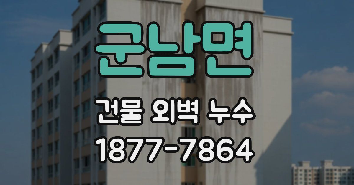 군남면 건물 외벽 누수