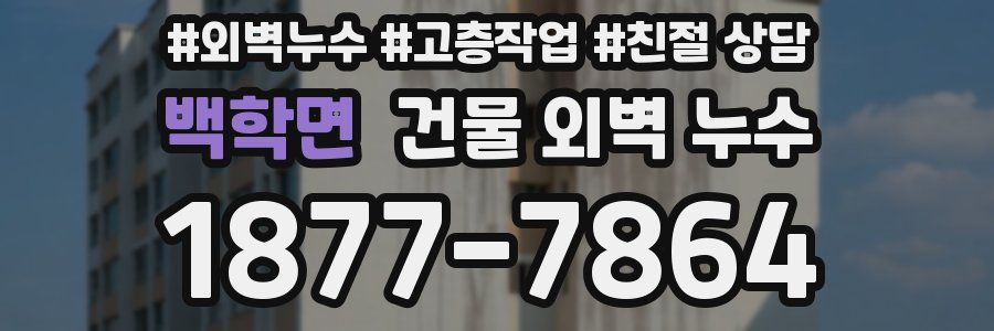 백학면 건물 외벽 누수