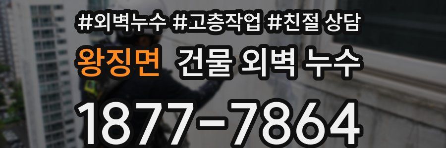 왕징면 건물 외벽 누수