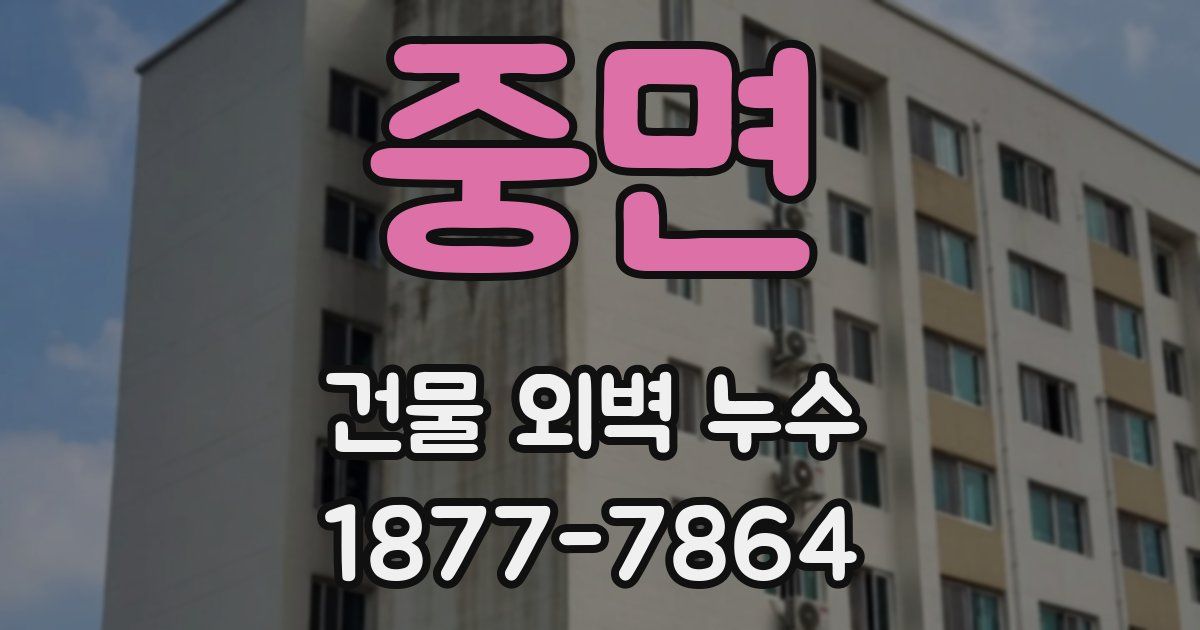 중면 건물 외벽 누수
