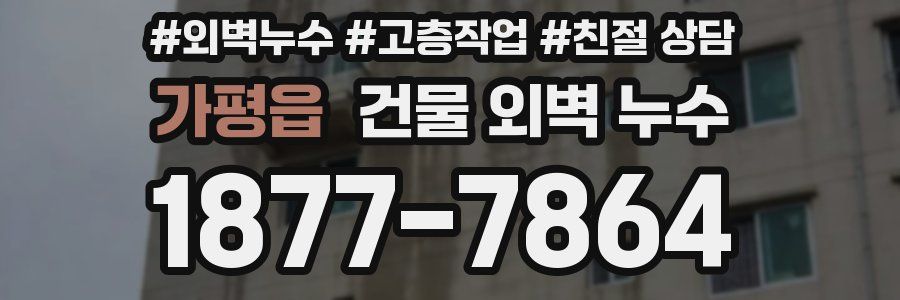 가평읍 건물 외벽 누수
