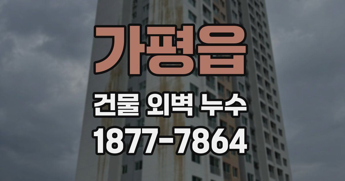 가평읍 건물 외벽 누수