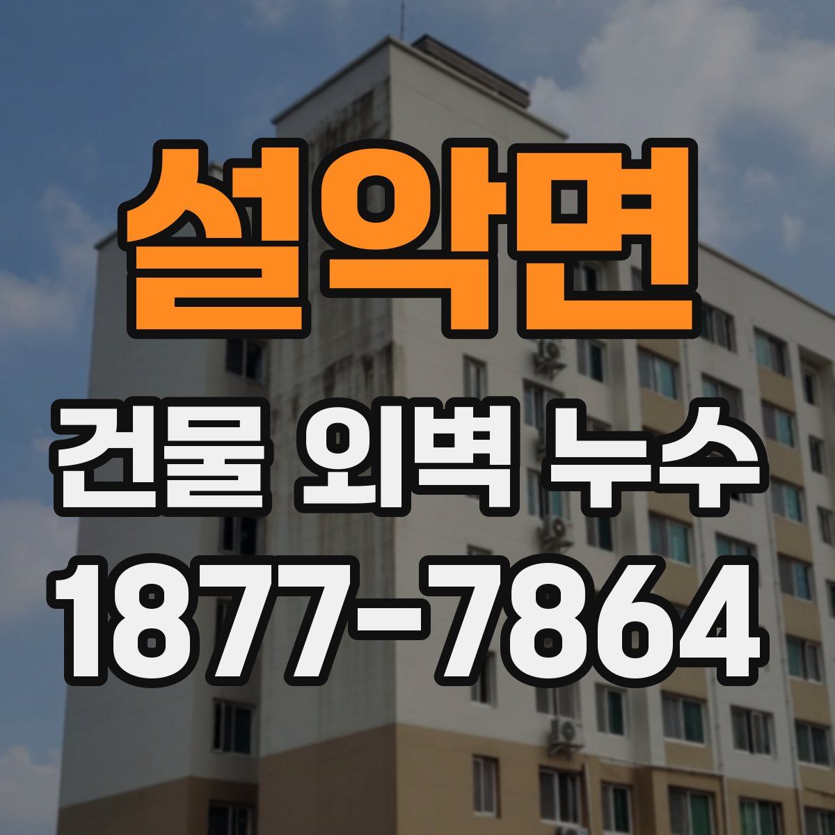 설악면 건물 외벽 누수