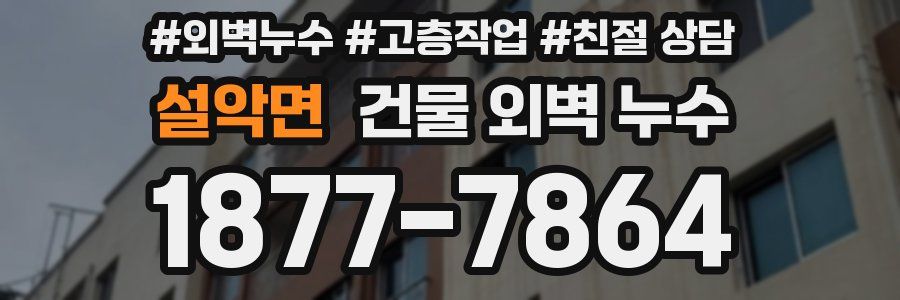 설악면 건물 외벽 누수