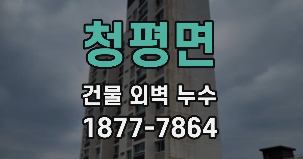 청평면 건물 외벽 누수