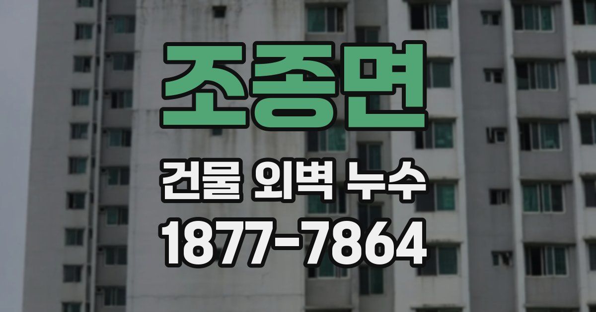 조종면 건물 외벽 누수