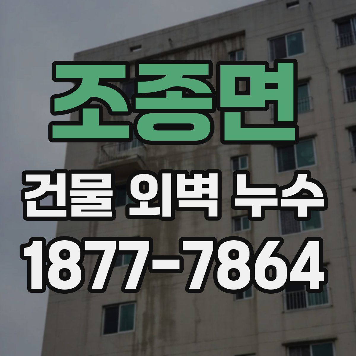 조종면 건물 외벽 누수