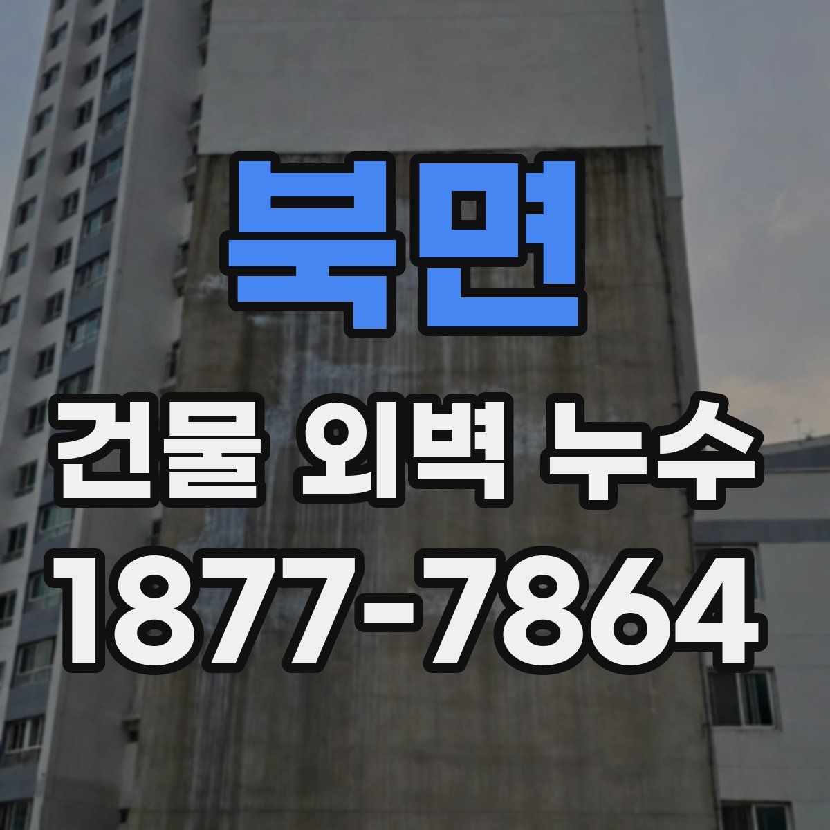 북면 건물 외벽 누수