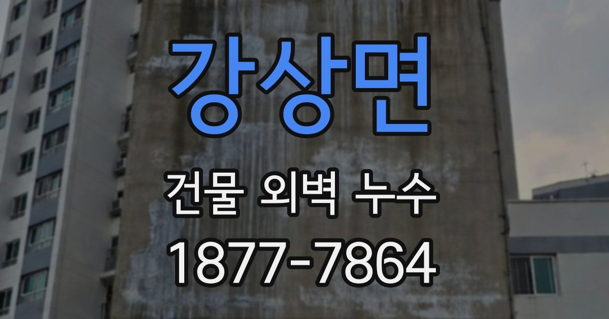 강상면 건물 외벽 누수