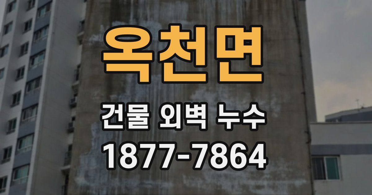 옥천면 건물 외벽 누수