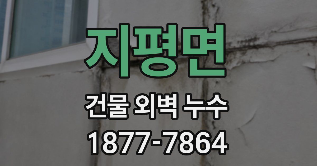 지평면 건물 외벽 누수