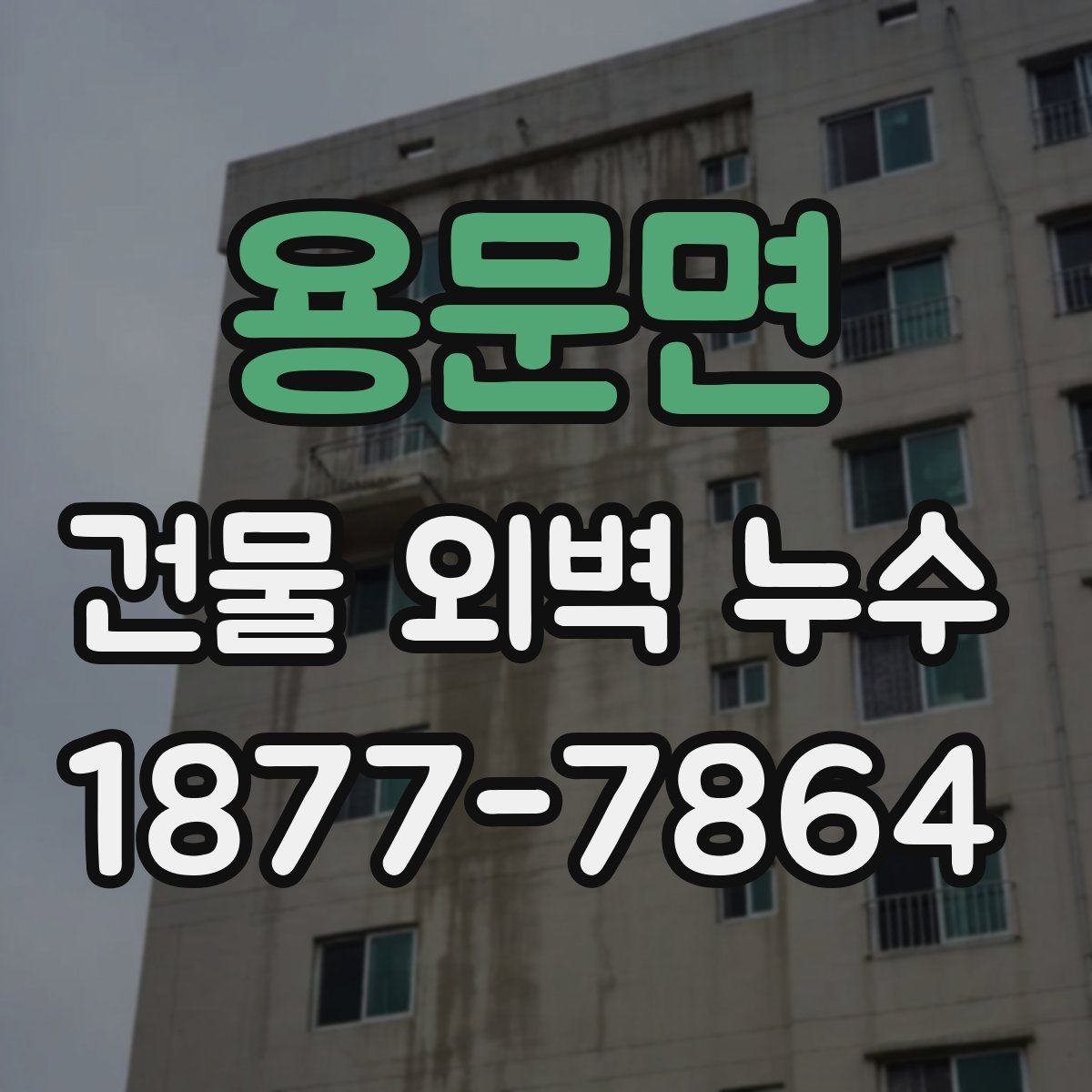 용문면 건물 외벽 누수