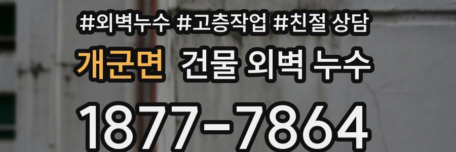 개군면 건물 외벽 누수