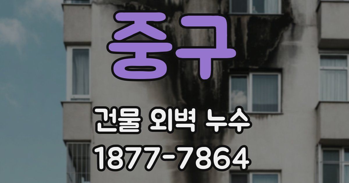 중구 건물 외벽 누수
