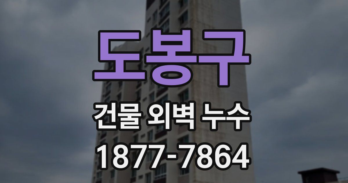 도봉구 건물 외벽 누수