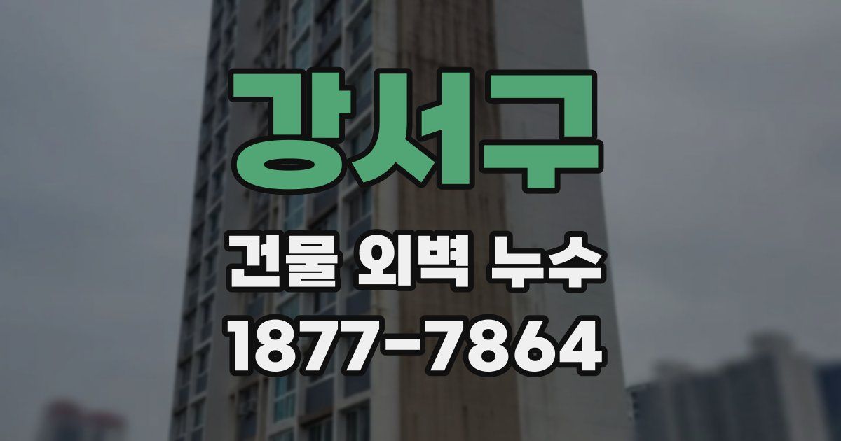 강서구 건물 외벽 누수