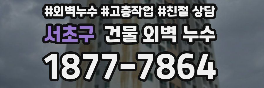 서초구 건물 외벽 누수
