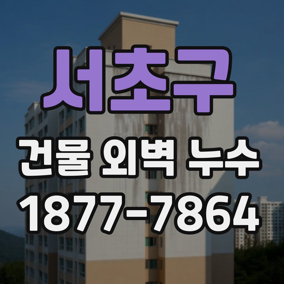 서초구 건물 외벽 누수