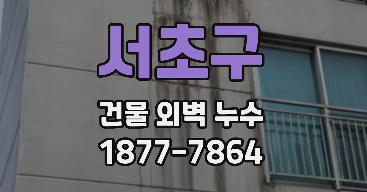 서초구 건물 외벽 누수