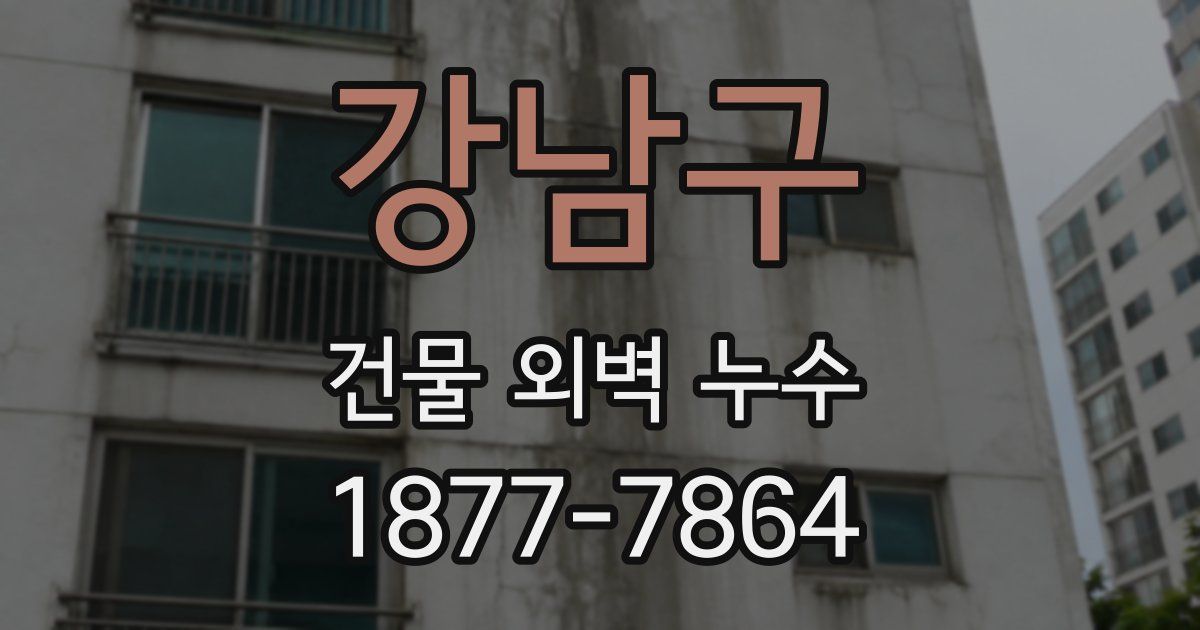 강남구 건물 외벽 누수