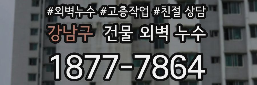 강남구 건물 외벽 누수