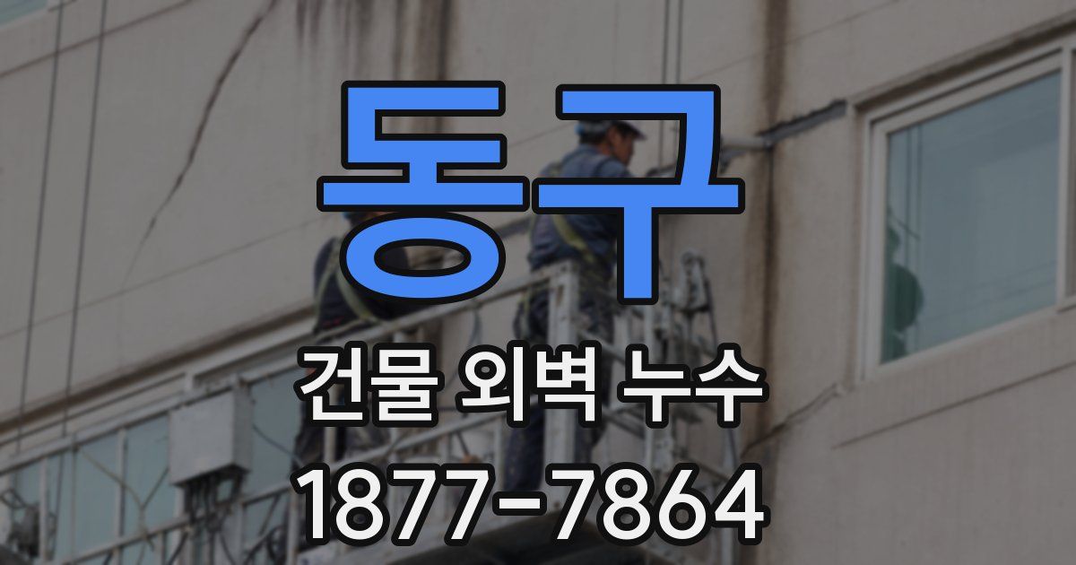동구 건물 외벽 누수