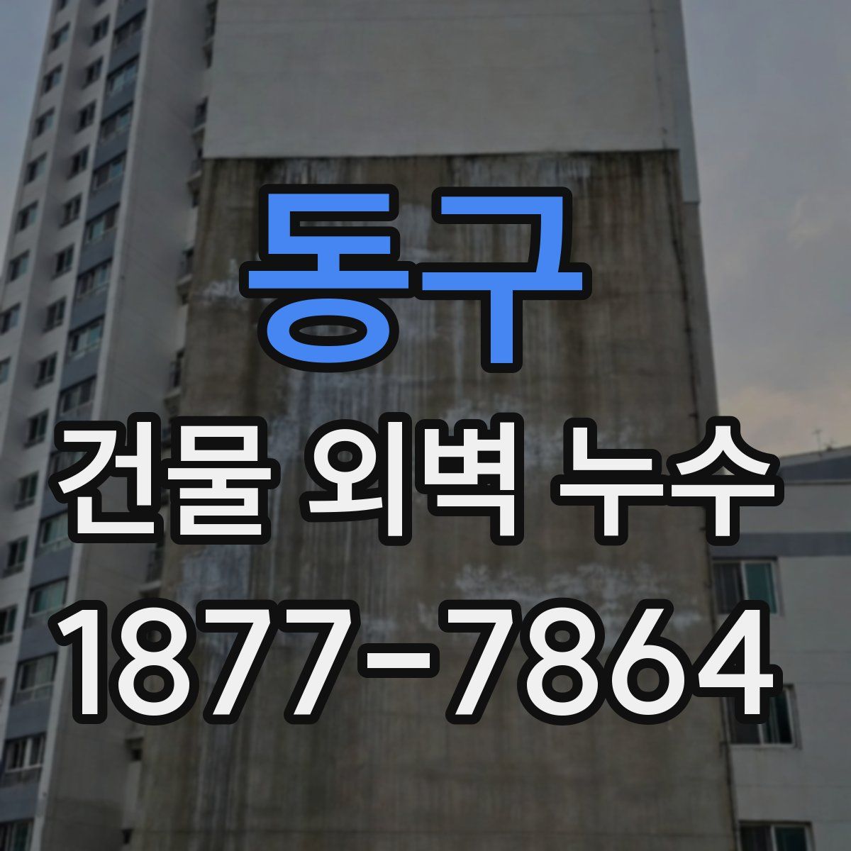 동구 건물 외벽 누수