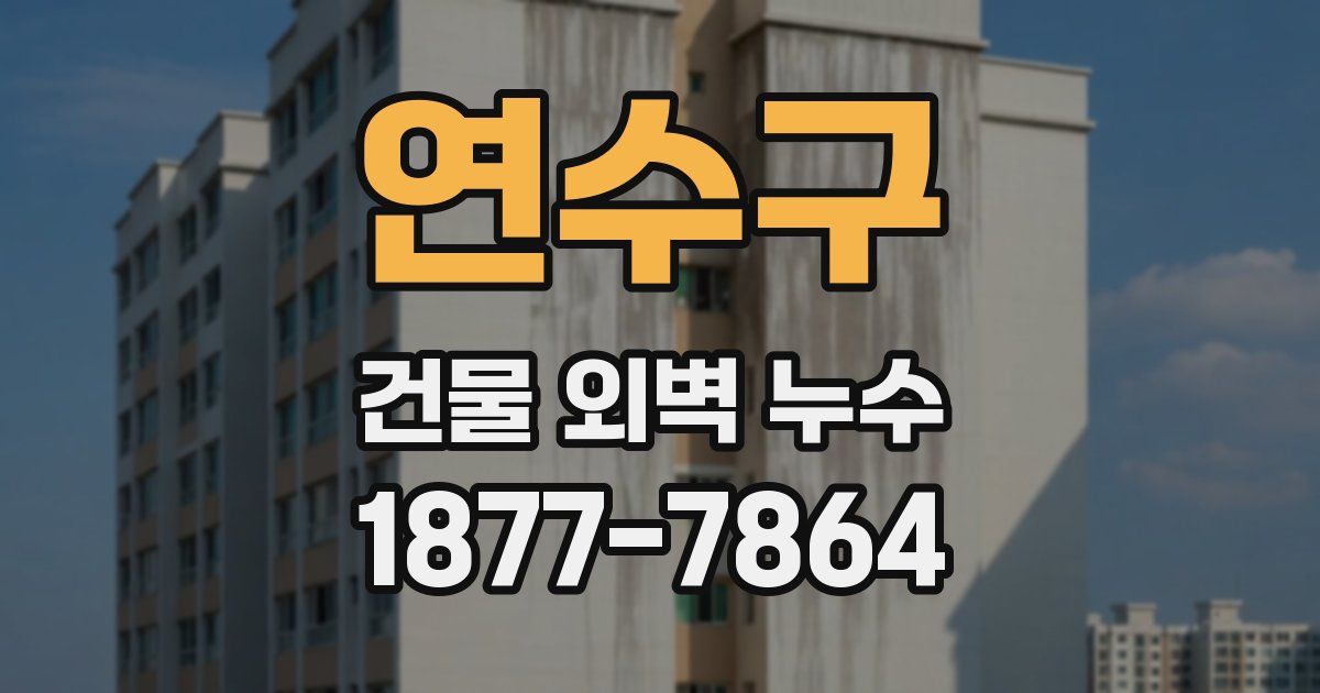 연수구 건물 외벽 누수