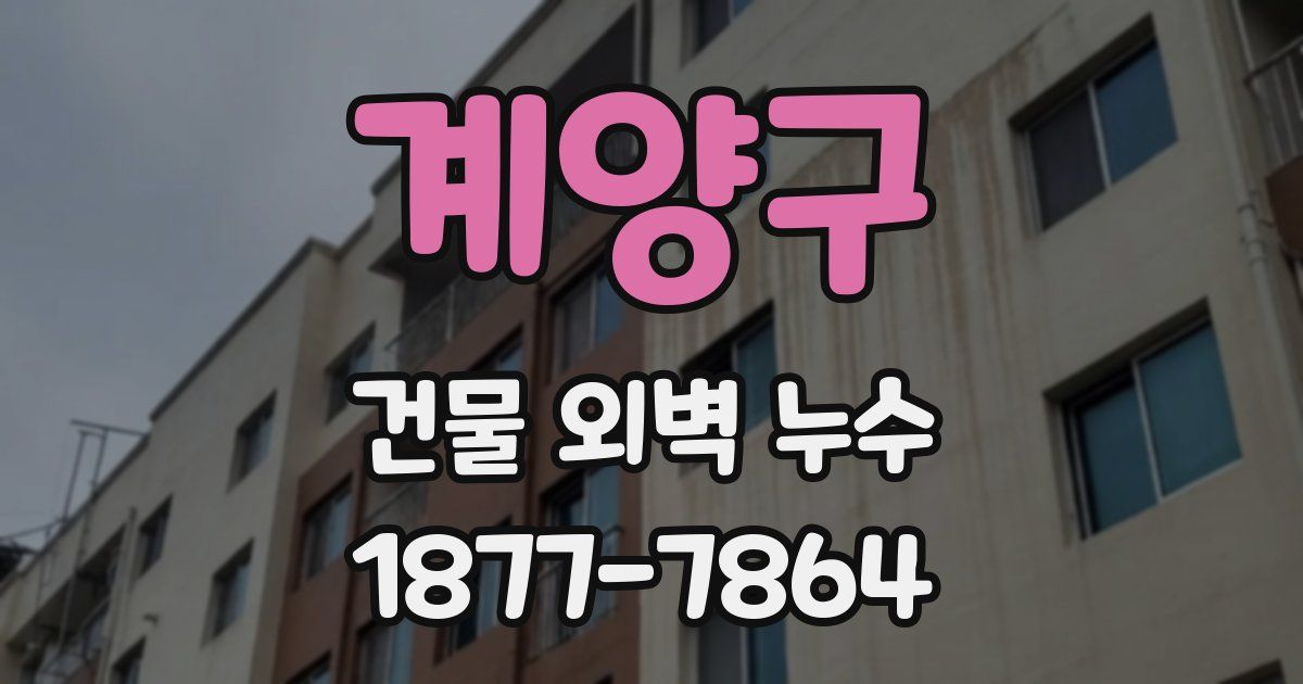 계양구 건물 외벽 누수