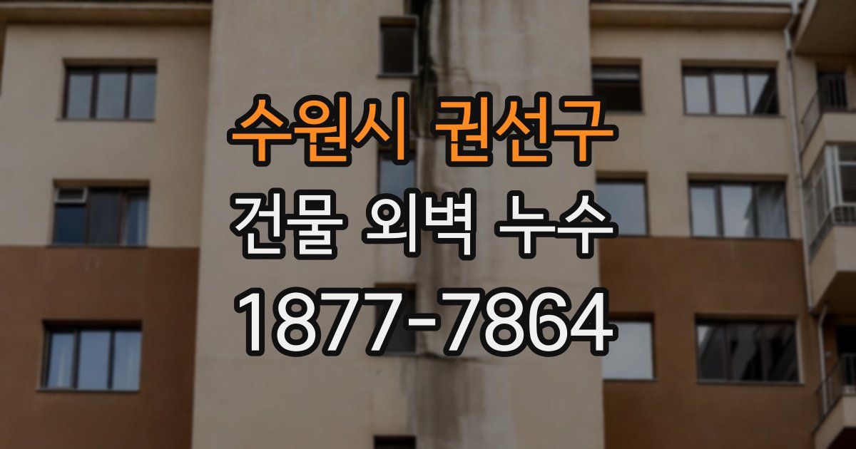 수원시 권선구 건물 외벽 누수