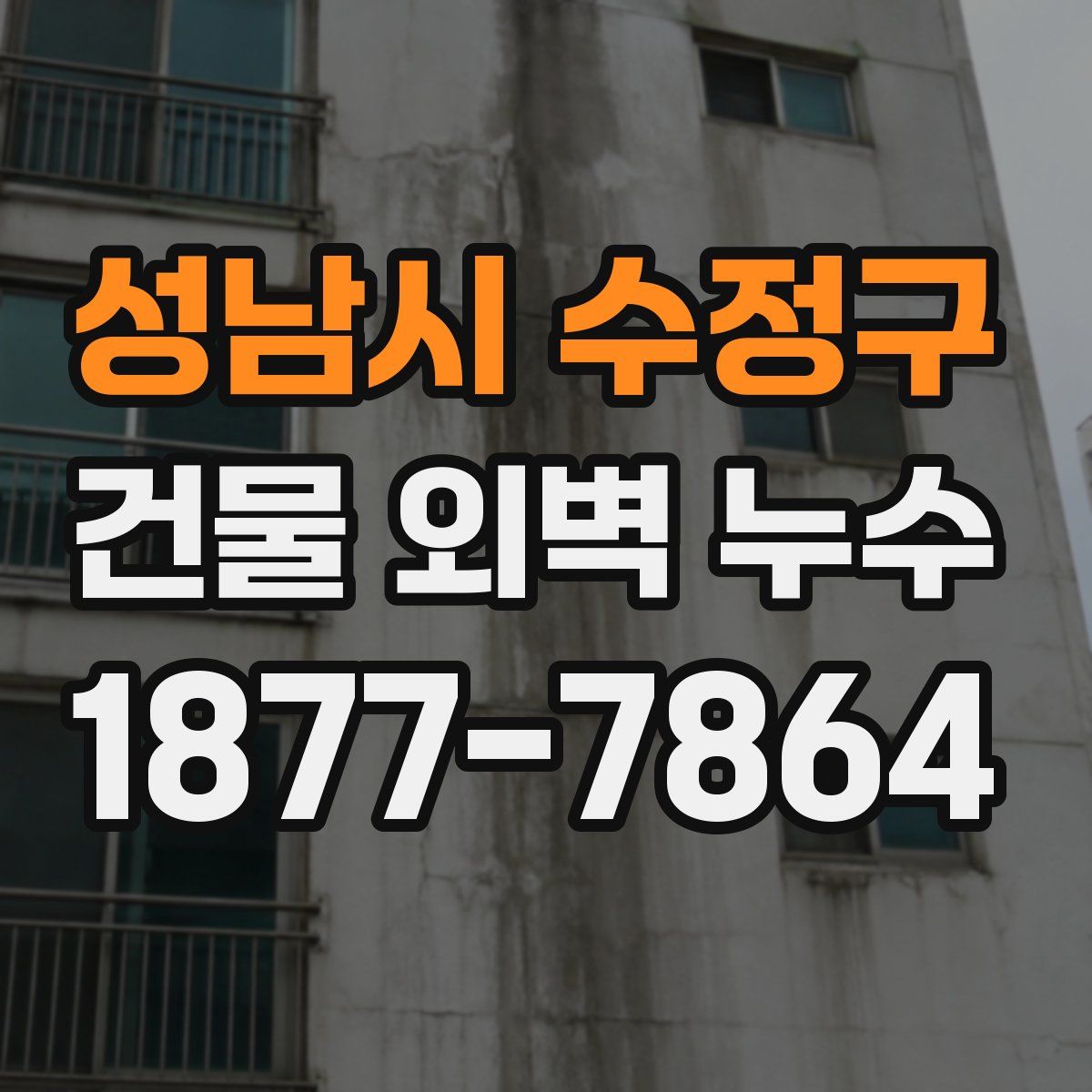 성남시 수정구 건물 외벽 누수