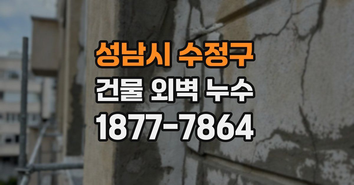 성남시 수정구 건물 외벽 누수