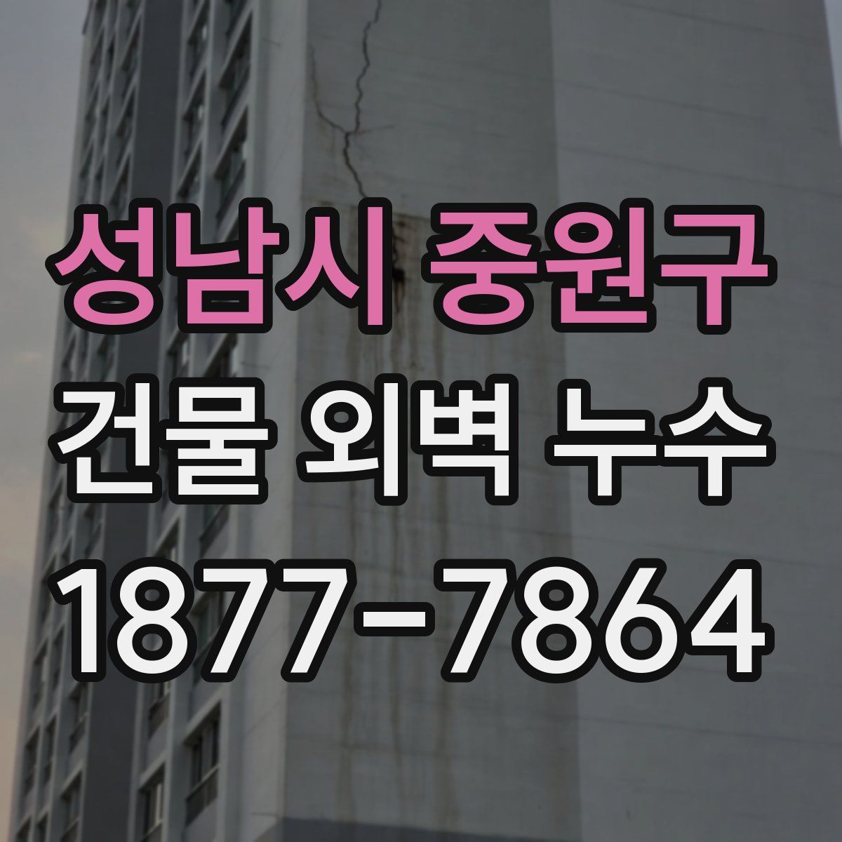 성남시 중원구 건물 외벽 누수