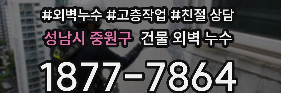 성남시 중원구 건물 외벽 누수