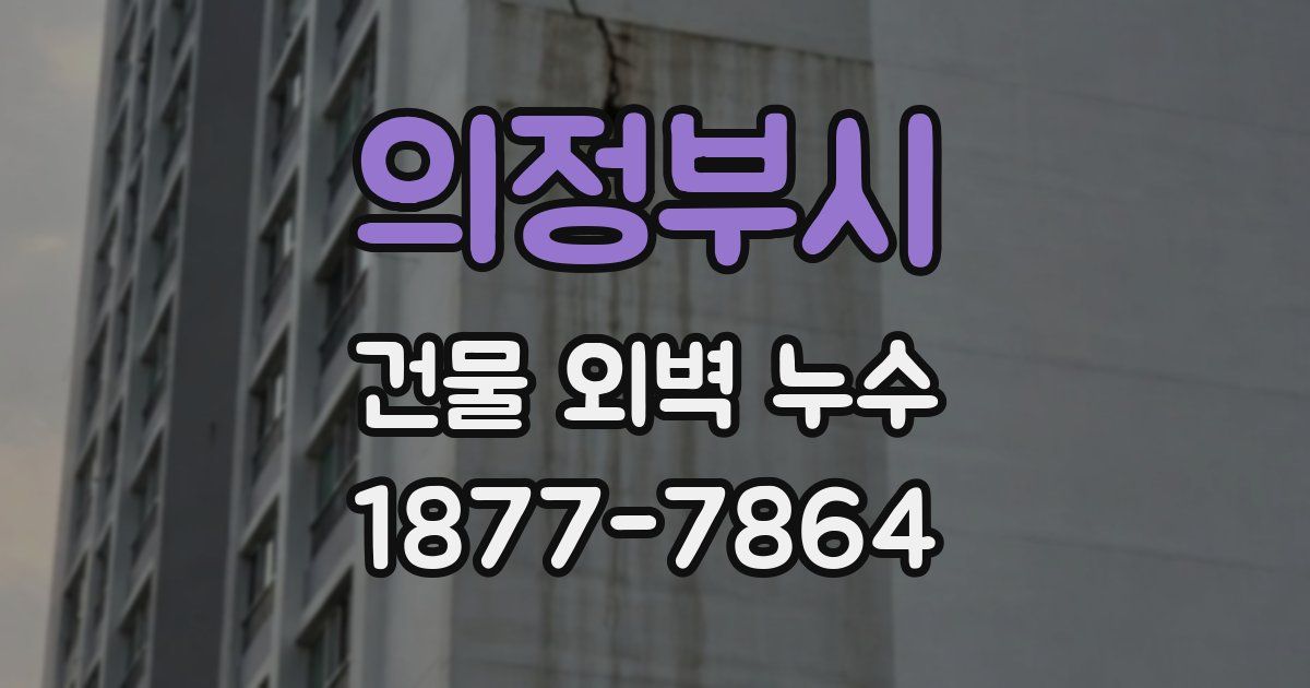 의정부시 건물 외벽 누수