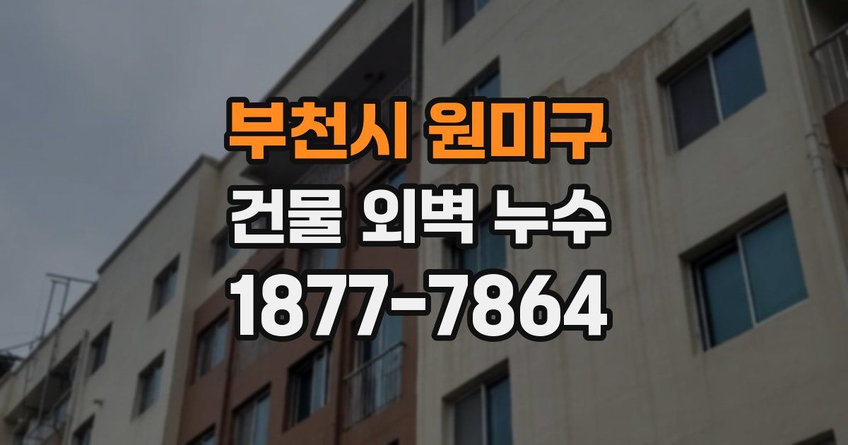 부천시 원미구 건물 외벽 누수