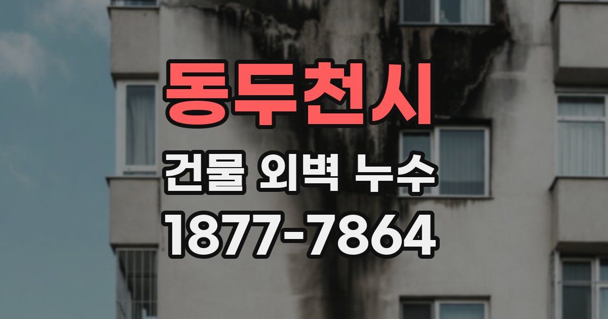 동두천시 건물 외벽 누수