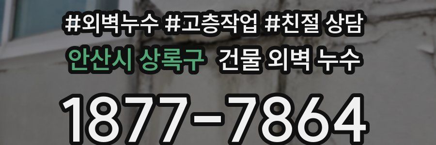 안산시 상록구 건물 외벽 누수