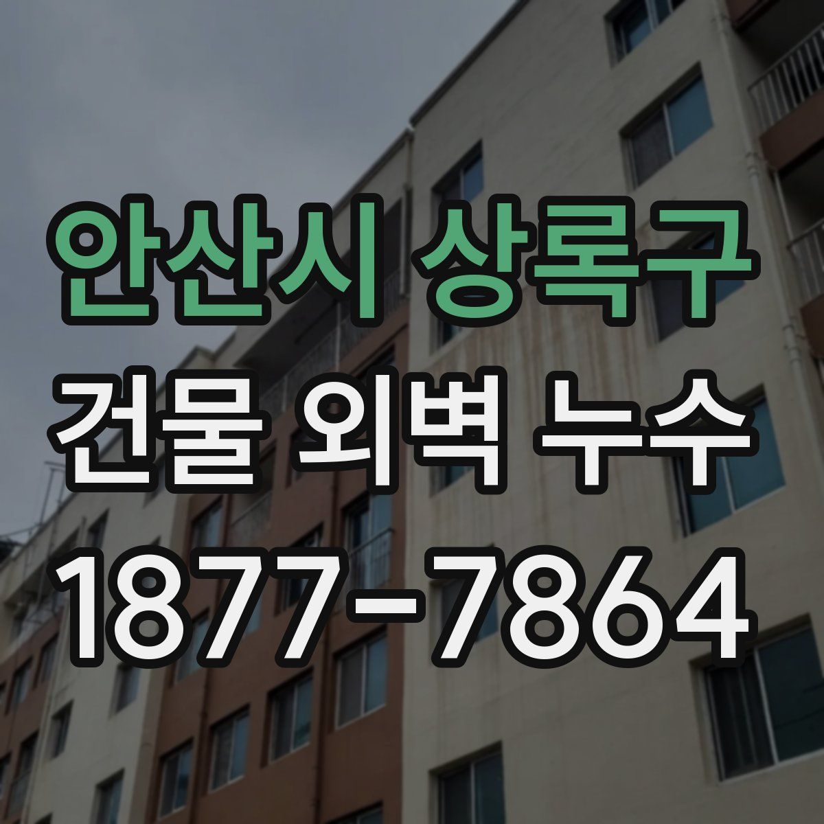 안산시 상록구 건물 외벽 누수